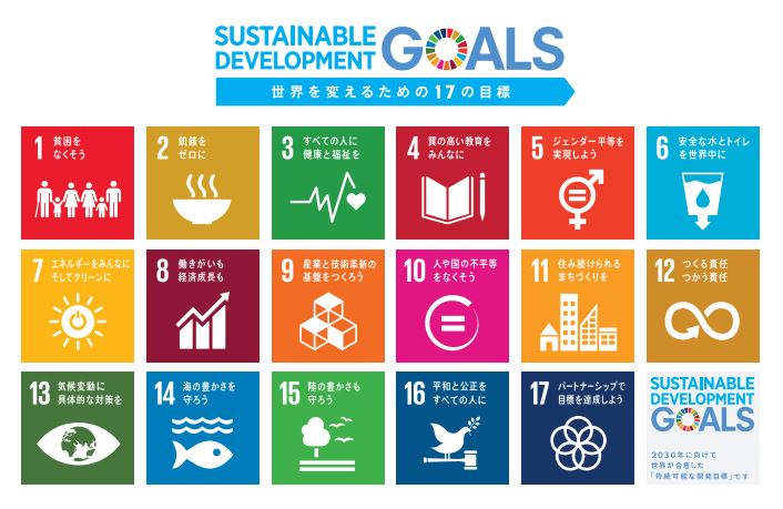 SDGs
出典：国連開発計画（UNDP）駐日代表事務所ホームページ